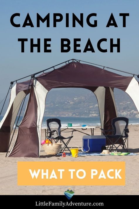 If you're planning a beach camping trip, make sure you pack the right gear! This printable camp packing list includes everything you need for a successful trip, from tent and camp food to swimsuits and games to play on the sand. So print it out and start packing for a fun camping trip filled with sun and sand. #tentcamping #digitalprintable #familycamping #groupcamping #packinglist #campchecklist Summer Camping Packing List, Beach Camping Outfits For Women, Beach Camping Meals, Beach Camping Packing List, Beach Camping Essentials, Beach Camping Outfits, Camping Trip Packing List, What To Bring Camping, Camping Attire