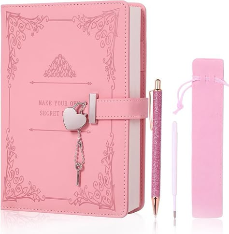 Amazon.com : JiaoJiRen Heart-Shaped Lock diary with pen,A5 Size Soft PU Leather Locking Journal Personal Planner Writing Notebook Secret Notebook Gift for Adults,kids,Writers girls&women.(Pink). : Office Products Journalling Aesthetic, Hope Aesthetic, Lock Diary, Diary For Girls, Notebook Aesthetic, Diary With Lock, Aesthetic Notebook, Vintage Diary, Green Dome