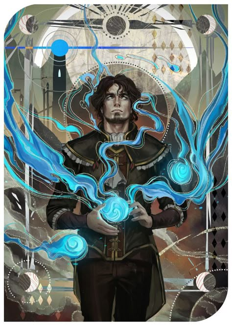 Dragon Age Tarot Cards, Fantasy Reference, Fantasy Wizard, Dungeons And Dragons Characters, Tarot Art, Dnd Art, Reference Pictures, Mystical Art, Fantasy Illustration