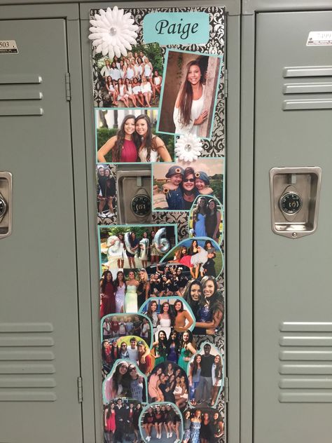 Senior Locker Decorations, Senior Locker Decorations Ideas, Birthday Locker, Locker Posters, Cheer Locker Decorations, Girl Locker Decorations, Cheer Crafts, Spirit Posters, School Spirit Posters