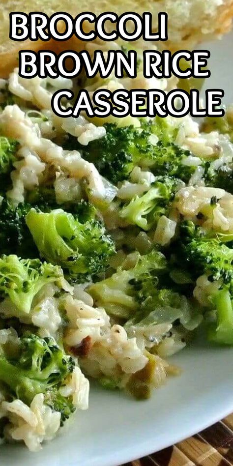 Broccoli Brown Rice Casserole, Brown Rice Side Dish Recipes, Brown Rice Casserole Recipes, Broccoli Brown Rice, Brown Rice Side Dish, Brown Rice Dishes, Brown Rice Recipes Healthy, Cauliflower Chowder, Healthy Rice Recipes