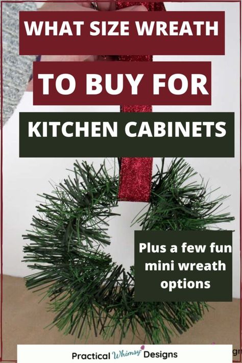 Small Christmas Wreaths For Kitchen Cabinets, Kitchen Cabinet Door Wreaths, Wreath On Kitchen Cabinet Door, Small Wreaths For Kitchen Cabinets, Small Wreaths On Kitchen Cabinets, Christmas Wreath On Cabinet Door, Mini Christmas Wreaths On Cabinets, Kitchen Cabinet Wreaths Christmas Diy, Kitchen Cabinet Door Christmas Decor