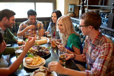 Friends dining and drinking beer at restaurant. Leisure, eating, food and drinks , #affiliate, #restaurant, #Leisure, #eating, #beer, #Friends #ad People Food, Happy Friends, People Eating, Dinner Recipes For Kids, Pinterest Recipes, Easy Healthy Dinners, Food Industry, Healthy Dinner Recipes Easy, Drinking Beer