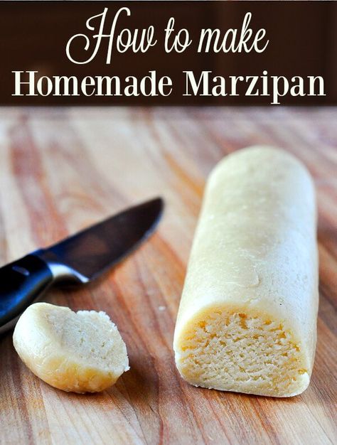 How to make Homemade Marzipan. Better flavour, less expensive! Now you can make it at home fresh every time you need it; much better than store bought. How To Make Mazapan, Diy Marzipan, Vegan Marzipan, Homemade Marzipan Recipe, Homemade Marzipan, How To Make Marzipan, Marzipan Recipe, Homemade Baking, Baking Desserts