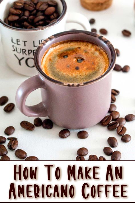 Learn how to make an Americano with easy step-by-step instructions! Add a little twist to your coffee with this delicious espresso-based drink. Expresso Martini, Ice Caramel Macchiato, Iced Americano, Americano Coffee, Easy Coffee Recipes, Caramel Coffee, Best Espresso, Coffee Cocktails, Coffee Type