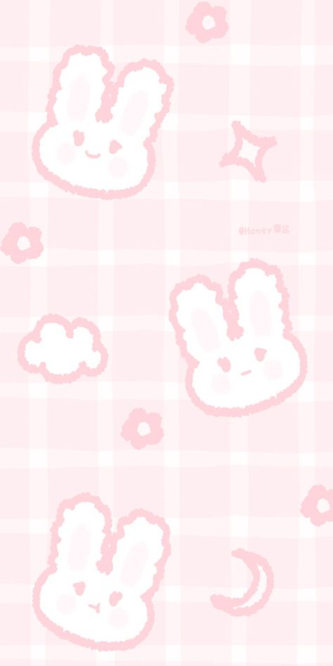 not mine! I only turned it pink Cute Phone Wallpapers Aesthetic Pink, Cute Pink Wallpapers For Ipad, Pink Bunny Aesthetic Wallpaper, Pink Bunny Background, Cute Pink Background Kawaii, Pink Kawaii Wallpaper Pastel, Cute Soft Pink Wallpaper, Wallpaper Rabbit Cute, Pink Cute Wallpaper Kawaii Backgrounds