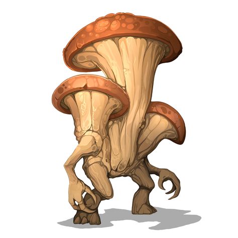 Mushroom Monster Concept Art, Awakened Shrub, Mushroom Concept Art, Mushroom Fantasy Art, Mutant Creatures, Plant Monsters, Mushroom Monster, Plant Creatures, Mushroom Person