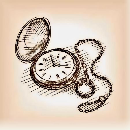 Clock Sketch, Pocket Watch Drawing, Pocket Clock, Pocket Watch Art, Watch Sketch, Drawings With Meaning, Clock Drawings, Watch Drawing, Old Pocket Watches