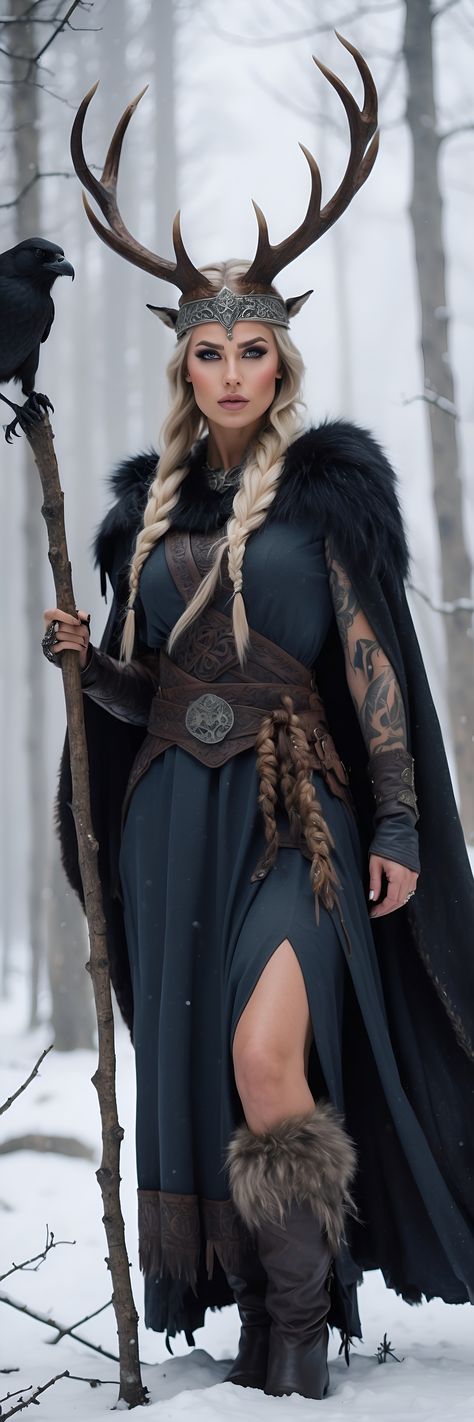 Viking Women Clothing, Fairytale Dress Aesthetic, Witcher Costume, Viking Witch, Viking Warrior Woman, Viking Aesthetic, Ren Faire Outfits, Viking Cosplay, Female Perspective