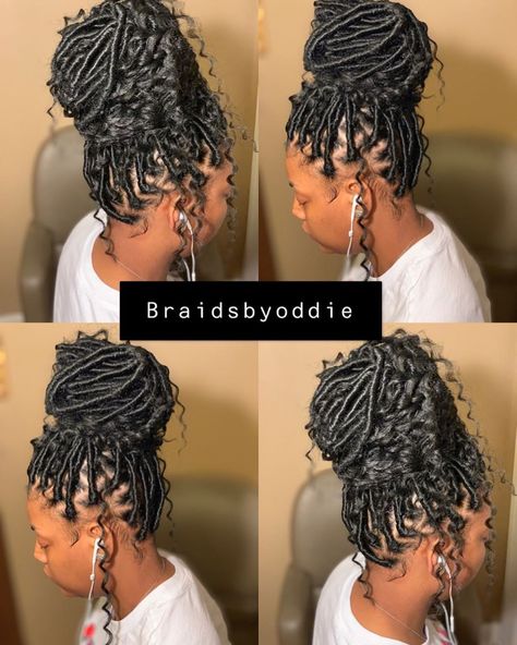 Oddie 👑 on Instagram: “Messy Buns & Goddess Locs is definitely the wave 🌊 🤩🥵 #knotlessboxbraids #feedins #naturalhair #braids #ncat #fauxlocs #charlottebraids…” Locks Hair, Black Baby Boys, Messy Buns, Birthday Hair, Goddess Locs, Black Baby, Faux Locs, The Wave, Messy Bun