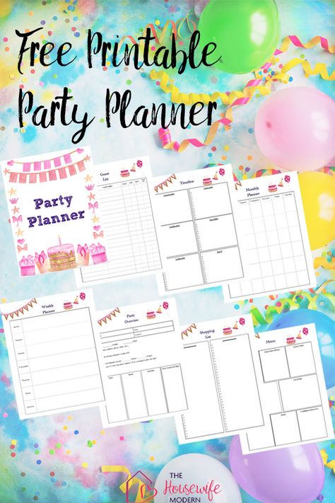 Birthday Party Planning Checklist Free Printable, Birthday Party Checklist Free Printable, Birthday Party Planner Printable, Free Printable Party Planner, Kids Birthday Party Planner, College Planner Printables, Birthday Party Planning Checklist, Business Planner Printables, Family Planner Printables