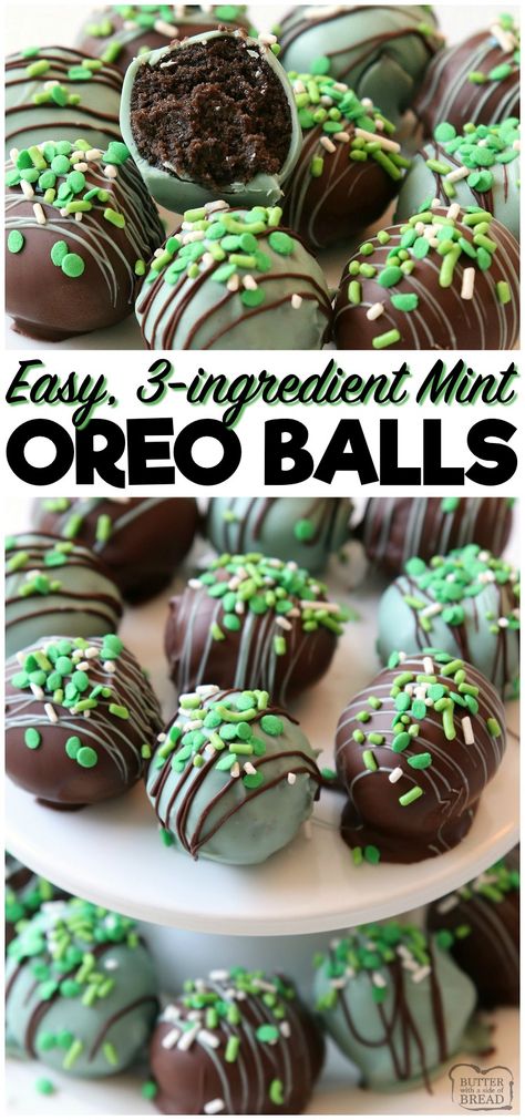 Green Cookies, Oreo Torte, Oreo Balls Recipe, Mint Desserts, Oreo Desserts, Mint Oreo, Oreo Balls, St Patricks Day Food, Oreo Recipes