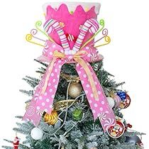 Funny Christmas Tree Toppers, Christmas Tree Topper Hat, Ribbon Christmas Tree, Xmas Tree Toppers, Christmas Tree Hat, Christmas Tree Tops, Christmas Topper, Buy Christmas Tree, Pink Tree