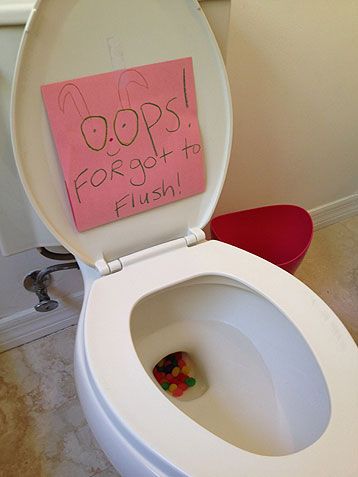 Easter Bunny Proof = jellybeans in the toilet. http://www.ivillage.com/keep-tradition-easter-bunny-going/6-a-526358# Here Comes Peter Cottontail, Hippity Hoppity, Easter Stuff, Peter Cottontail, Funny Easter, The Easter Bunny, Easter Time, Easter Activities, April Fools Day