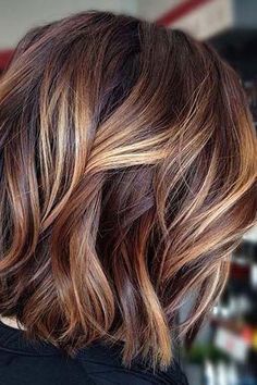 Brown Hair Color With Blonde Highlights, Balayage Blond, Brown Hair With Blonde Highlights, Lob Hairstyle, Brown Hair Balayage, Hair Color Highlights, Trendy Hair Color, Brown Blonde Hair, Brown Hair With Highlights