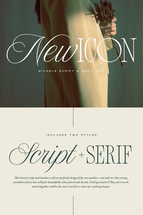 New Icon Font Duo Popular Script Fonts, Trending Fonts, Graphics Template, Font Duo, Download Fonts, Script Fonts, Icon Font, Side By Side, Design Resources