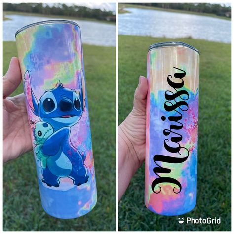 Stitch Epoxy Tumbler, Stitch Tumbler Cup Ideas, Stitch Tumbler Ideas, Stitch Tumbler Cup, Lilo And Stitch Tumbler, Stitch Cups, Disney Tumblers, Stitch Things, Disney Tumbler