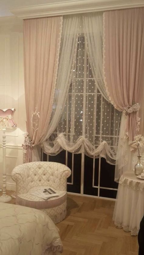 Rideaux Shabby Chic, Sofa Santai, Plain Curtains, Shabby Chic Curtains, Luxury Curtains, Living Room Decor Curtains, Stylish Curtains, Farmhouse Curtains, Cool Curtains