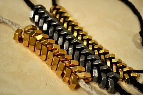 Hex Nut Jewelry, Hex Nut Bracelet, Mens Copper Bracelet, Nut Bracelet, Jewellery Making Tools, Hardware Jewelry, Diamond Wedding Jewelry, Diy Braids, Metalsmithing Jewelry