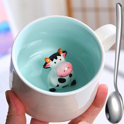 3d Mug, Cow Mug, Frog Figurines, Animal Mugs, Birthday Cup, Milk Cup, Novelty Mugs, Ceramics Pottery Art, Cute Cups