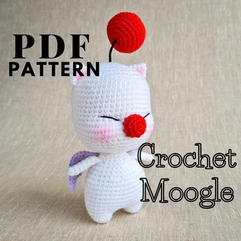 Easy Amigurumi Pattern, Animal Amigurumi, Crochet Faces, Crochet Cow, Crochet Animal, Fun Crochet Projects, Crochet Stuff, Diy Crochet Projects, Final Fantasy Xiv