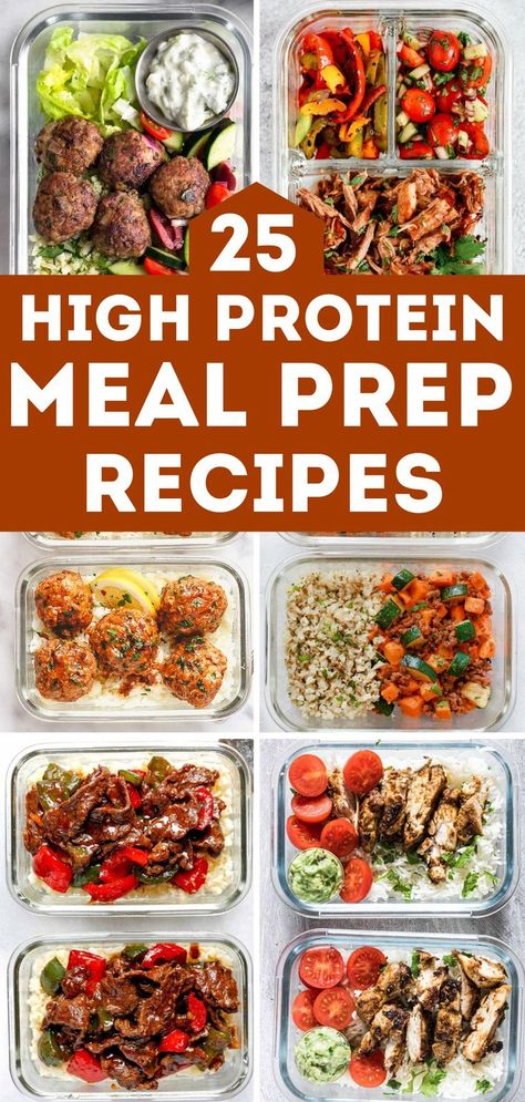 high protein meal prep recipes Healthy High Protein Meal Prep, High Protein Meal Prep Recipes, Protein Meal Prep Recipes, High Protein Lunch Ideas, Protein Meal Prep, Easy High Protein Meals, High Protein Meal, High Protein Dinner, High Protein Vegetarian Recipes