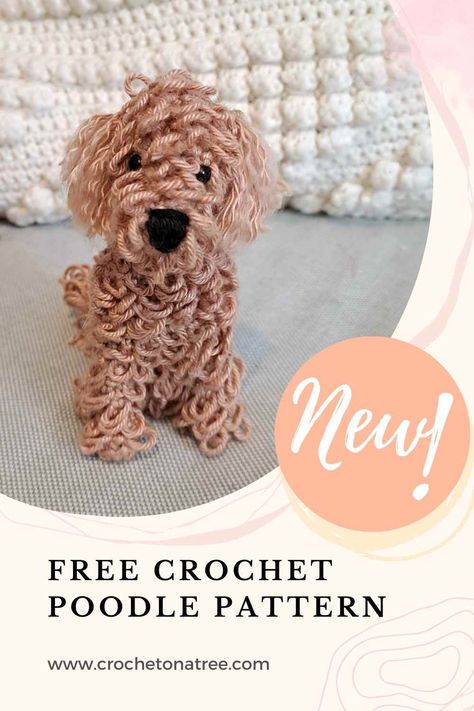 Get crafty with our new free crochet pattern and make your own adorable poodle plush! This easy-to-follow pattern is perfect for both beginners and experienced crocheters looking to create a cute and curly companion. With detailed instructions and helpful tips, you can craft a charming poodle that’s great as a gift or a fun addition to your crochet collection. Download the pattern now at www.crochetonatree.com and start your next crochet project today! Crochet Poodle Pattern, Crochet Poodle, Poodle Pattern, Animal Knitting Patterns, Crochet Collection, Crochet Fun, Crochet Ladies Tops, Tree Shop, Handmade Plush