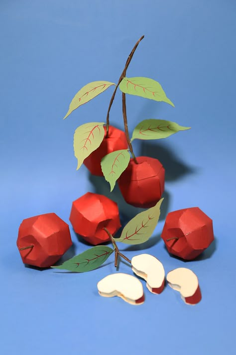 Apple tree. Second of my new series of works. | Paper sculpt… | Diana Beltran herrera | Flickr Crafts For All Ages, Paper Apple, Paper Fruit, Paper Cutout Art, Paper Engineering, Origami 3d, Paper Birds, Paper Illustration, Make Paper