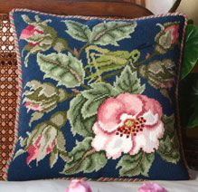 Beth Russell - Ehrman Tapestry Beth's needlepoints are influenced by William Morris Tapestry Chair, Ehrman Tapestry, Butterfly Cushion, Elizabeth Bradley, Bothy Threads, Cross Stitch Cushion, William Morris Designs, Tapestry Cushion, Cross Stitch Pillow