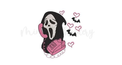 Scream Ghost Face Calling Embroidery Design Halloween - Etsy Turkey Ghost Face Embroidery, Ghost Embroidery, Thread Tension, St 4, Halloween Embroidery Designs, Thread Needle, Digital Embroidery Patterns, Halloween Embroidery, Ghost Face