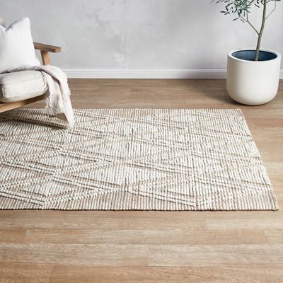 Loft23byTemple&Webster Sol Hand-Woven Hemp & Wool Rug | Temple & Webster Rugs Australia, Geometric Construction, Jute Wool Rug, Designer Rugs, Living Room Flooring, Timber Flooring, Australia Living, Rug Shapes, Round Coffee Table