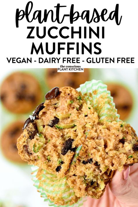 Gluten Free Vegan Zucchini Muffins, Healthy Chocolate Chip Zucchini Muffins, Vegan Zucchini Muffins, Zucchini Banana Bread Recipes, Chocolate Chip Zucchini Muffins, Gluten Free Zucchini Muffins, Zucchini Muffin Recipe, Carrot Bread Recipe, Light Dishes