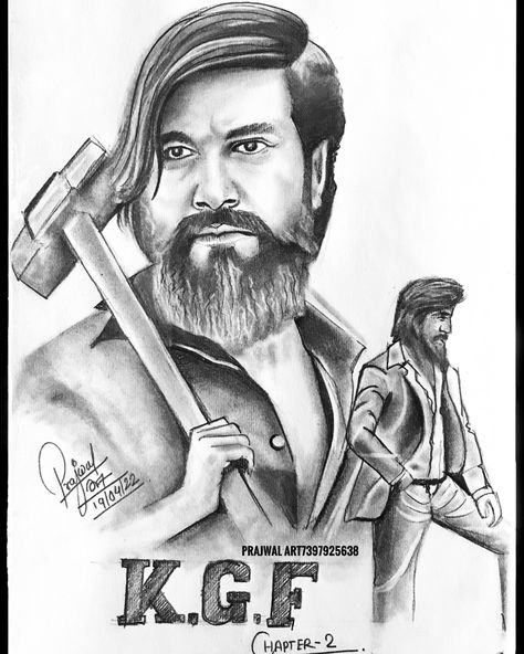 Portrait of K.G.F chapter 2 #art #artistsoninstagram #artwork #artist #kgf2 #kgfchapter2 #movie #yash #rocky Yash Rocky, Kgf Chapter 2, Pokemon Painting, Black And White Art Drawing, Poster Drawing, Lord Shiva Painting, Sketches Simple, Elephant Art, Black And White Art