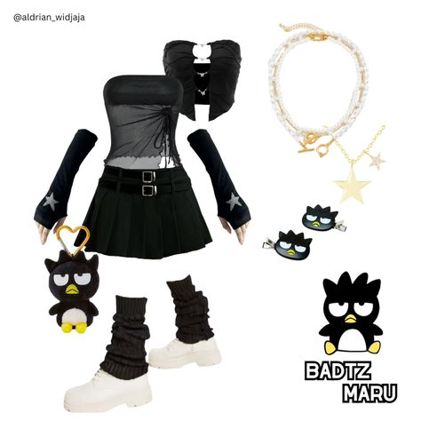 Badtz Maru Outfit, Leaf Outfit, Badz Maru, Rave Concert, Rave Costumes, Badtz Maru, Asian Eye Makeup, Rave Outfit, Rave Outfits