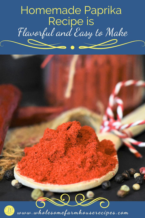 Homemade Paprika Recipe is Flavorful and Easy to Make Homemade Paprika, Paprika Recipes, Homemade Seasoning, Drinks And Snacks, Homemade Seasonings, Garden Vegetables, Seasoning Recipes, Stuffed Bell Peppers, Peppers