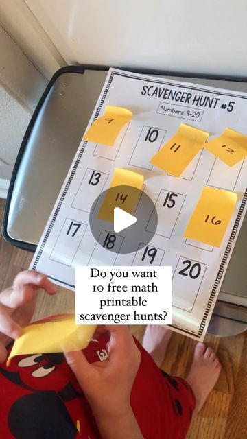 Brittany Bacharach on Instagram: "Comment ‘math’ for these 10 free and engaging math scavenger hunt printable activities to try at home.   These are perfect for preschoolers and kids learning numbers 0-20 and kids working on number sense. They get kids moving and learning at the same time 🙌🏻  #preschoolmath #mathscavengerhunt #kidsactivitiesathome #preschoolprintables #freeprintables #scavengerhunt #kidsfun" Number Scavenger Hunt Preschool, Numeracy Activities Preschool, Number Scavenger Hunt, Ordering Numbers Activities, Math Scavenger Hunt, Kids Learning Numbers, Numeracy Activities, Scavenger Hunt Printable, Kids Activities At Home