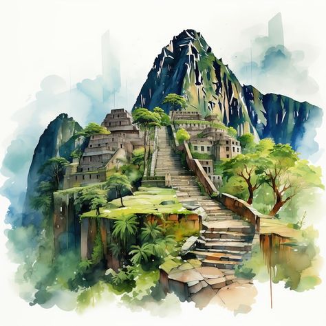 Slide Presentation, Small Canvas Paintings, Small Canvas, Machu Picchu, Peru, Tattoo Designs, Canvas Painting, Presentation, Canvas