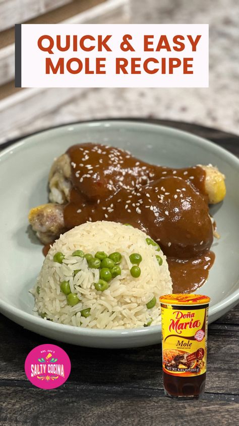 Mole Dona Maria Recipe, Don Maria Mole Easy Recipes, Mole Recipe Dona Maria, Dona Maria Mole Recipe Easy, Instant Pot Chicken Mole Recipe, Recipes With Mole Sauce, Easy Mole Recipe, Mexican Mole Recipe, Chicken Mole Recipe Dona Maria