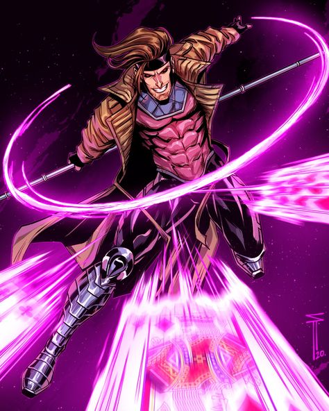 Gambit by Serg Acuña Gambit Wallpaper, Tattoos Reference, Gambit X Men, Gambit Marvel, Rogue And Gambit, Remy Lebeau, Snk King Of Fighters, Flash Comics, Xmen Art