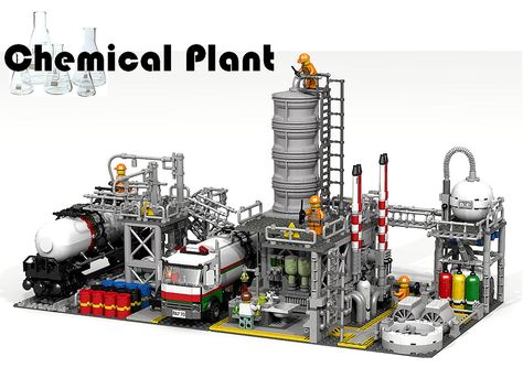 Ymarilego - PP Chem2 - Please vote at : ideas.lego.com/projects/95fff097-fcaf-4aa4-a8e8-6efebce91ed1 Lego Science, Lego Factory, Lego Structures, Lego Buildings, Chemical Plant, Construction Lego, Lego Modular, Lego Trains, Lego Construction