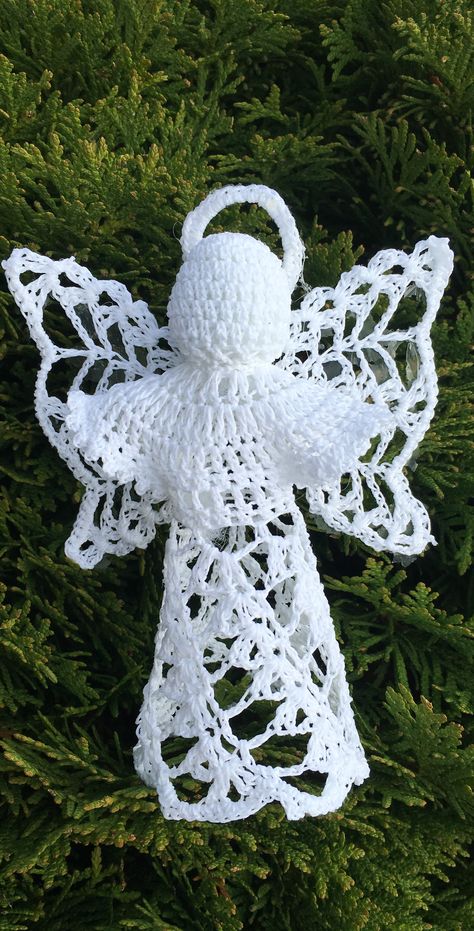 Crochet Christmas Angel, Diy Angel Ornaments, Elegant Table Centerpieces, Christmas Ornament Decor, Christmas Tree Window, Guardian Angel Gifts, Crochet Angel Pattern, Angel Guardian, Angel Pattern