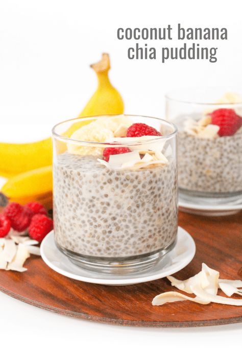 Eggless Meals, Chia Pudding Coconut Milk, Chia Seed Pudding Coconut Milk, Banana Chia Seed Pudding, Coconut Milk Pudding, Coconut Chia Seed Pudding, Chia Pudding Recipes Healthy, Soft Diet, Overnight Chia Pudding