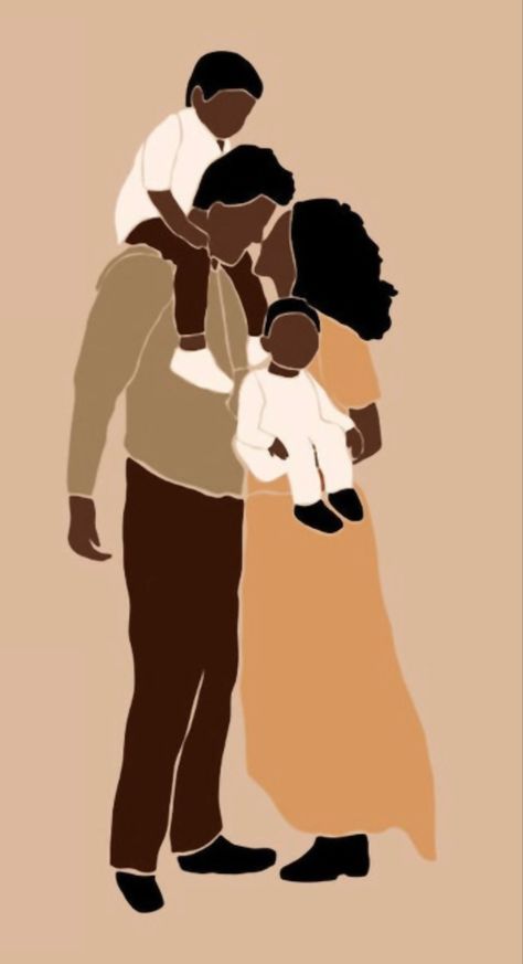 Black Family Aesthetic Drawing, Black Family Drawing, Healthy Family Aesthetic, Black Couple Cartoon Romantic, Black Family Cartoon, Black Family Art, Presentation Pictures, Black Couple Art, Boy Illustration