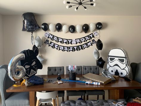 Starwars Birthday Ideas Diy, Darth Vader Party Decorations, Darth Vader Party, Bday Banner, Star Wars Themed Birthday Party, Star Wars Birthday Party, Star Wars Birthday, Star Wars Party, Themed Birthday Party