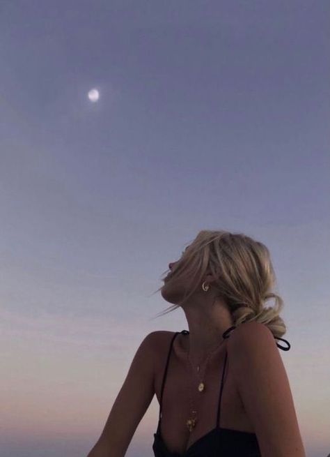 A Woman, The Beach, Moon