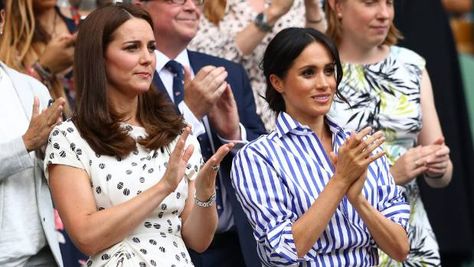 Meghan Markle and Kate Middleton make a stir at Wimbledon 2018 Tennis Tournament Outfit, Tournament Outfit, Tennis Party, Wimbledon Tennis, Kate And Meghan, Tennis Tournament, Tennis Tips, Hollywood Gossip, Tennis Tournaments