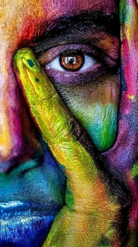 ❤️ Fantasy Make-up, Foto Top, Amazing Person, Holi Festival, Live Colorfully, World Of Color, Color Of Life, Body Painting, Creative Photography