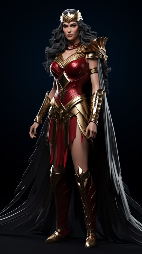 Marvel Women Cosplay, Female Demigod Character Design, Wonder Woman Suit, Wonder Woman Armor, Fictional Characters Art, Woman Armor, Wonder Woman Amazons, Spartan Women, New Superheroes