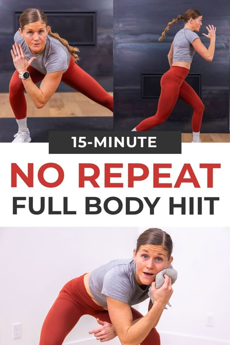 Hiit And Strength Workouts, 15 Min Hiit Workout, 15 Minute Hiit Workout, Body Weight Hiit Workout, 20 Minute Hiit Workout, Mom Workout, Hiit Exercises, Hiit Workouts For Beginners, Strength Workouts