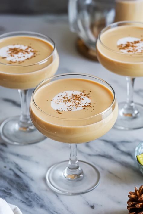 A photo of a  Bourbon Eggnog a eggnog cocktails Christmas Eggnog Drinks, Eggnog Cocktails, Eggnog Cocktail Recipe, Bourbon Eggnog, Eggnog Drinks, Eggnog Cocktail, Christmas Eggnog, Drinks Recipe, Cocktails To Try